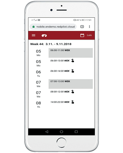 redpilot软件的移动终端应用图